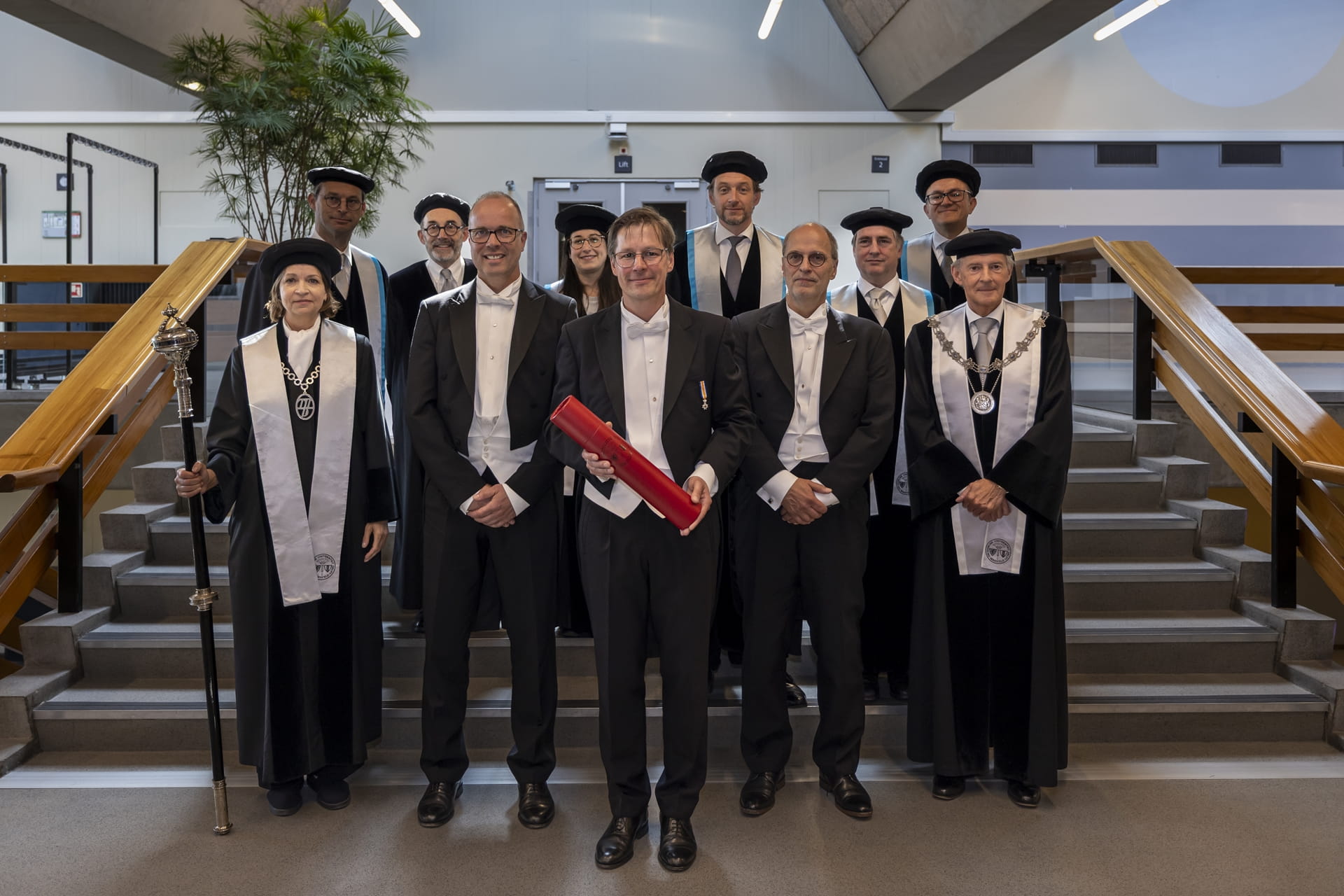 People in official clothing for a ceremony