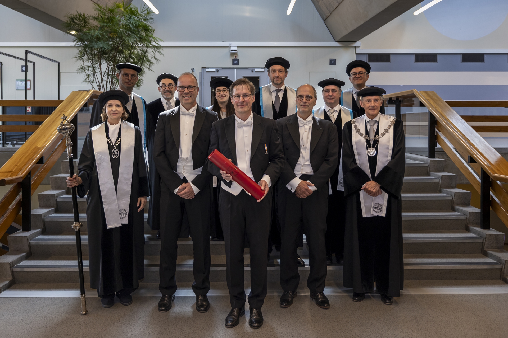 People in official clothing for a ceremony