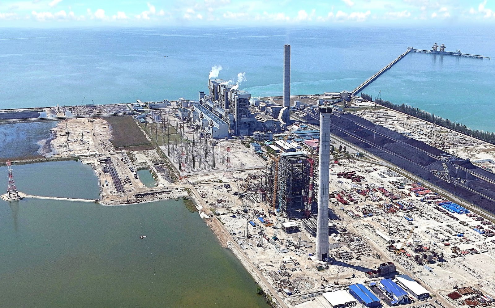 Airview of construction site