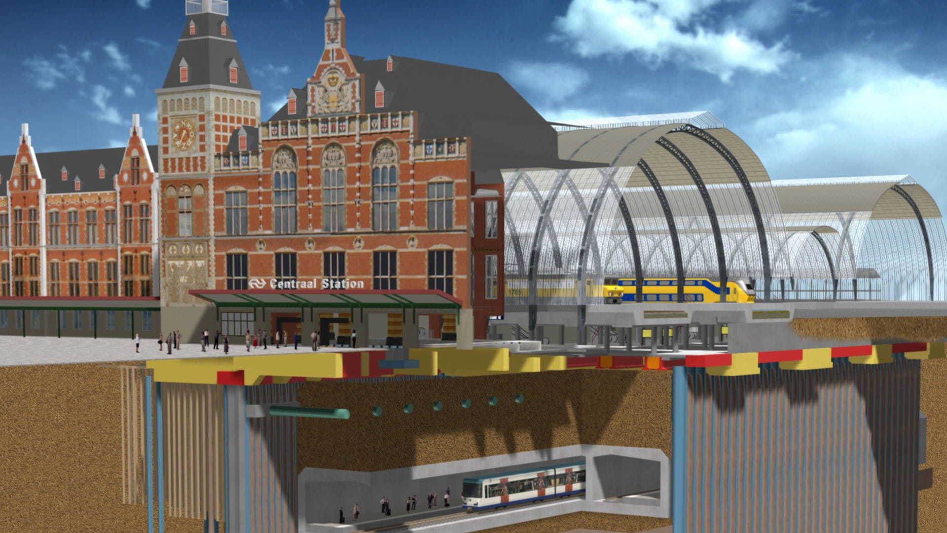 Artitst impression North/south line immersed tunnel cs