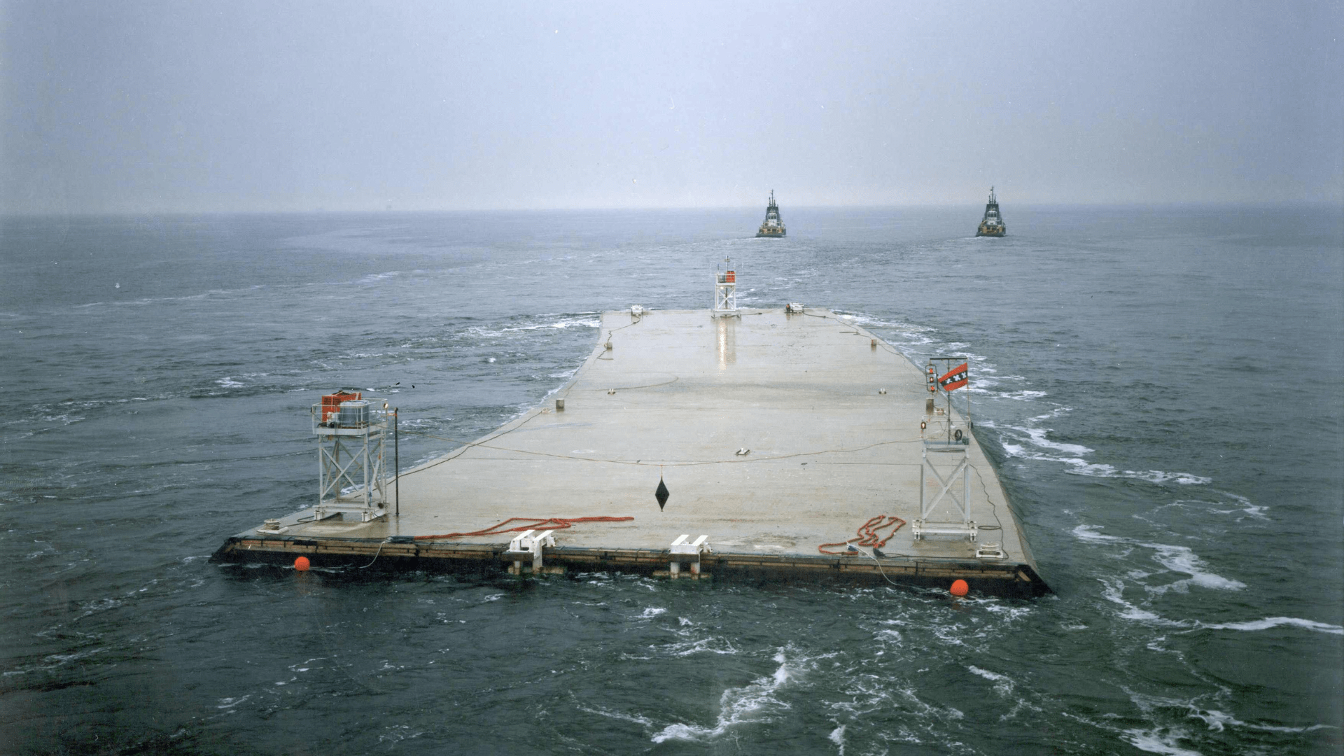 Tunnel component being submerged in water