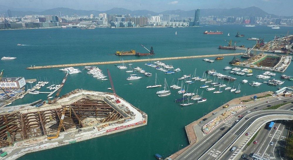 Harbour with many small boats