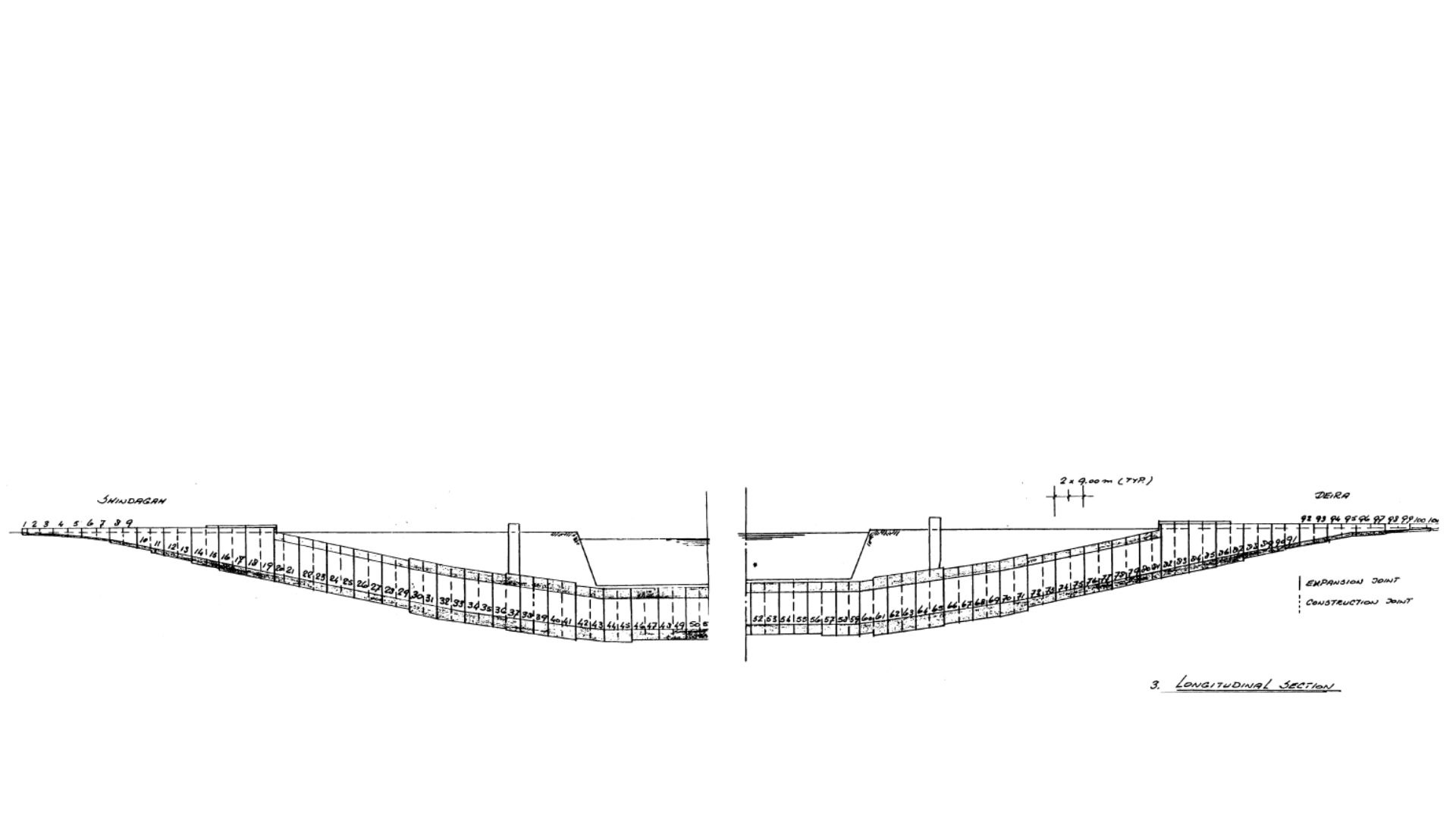 A technical drawing of the Shindagha Tunnel in Dubai