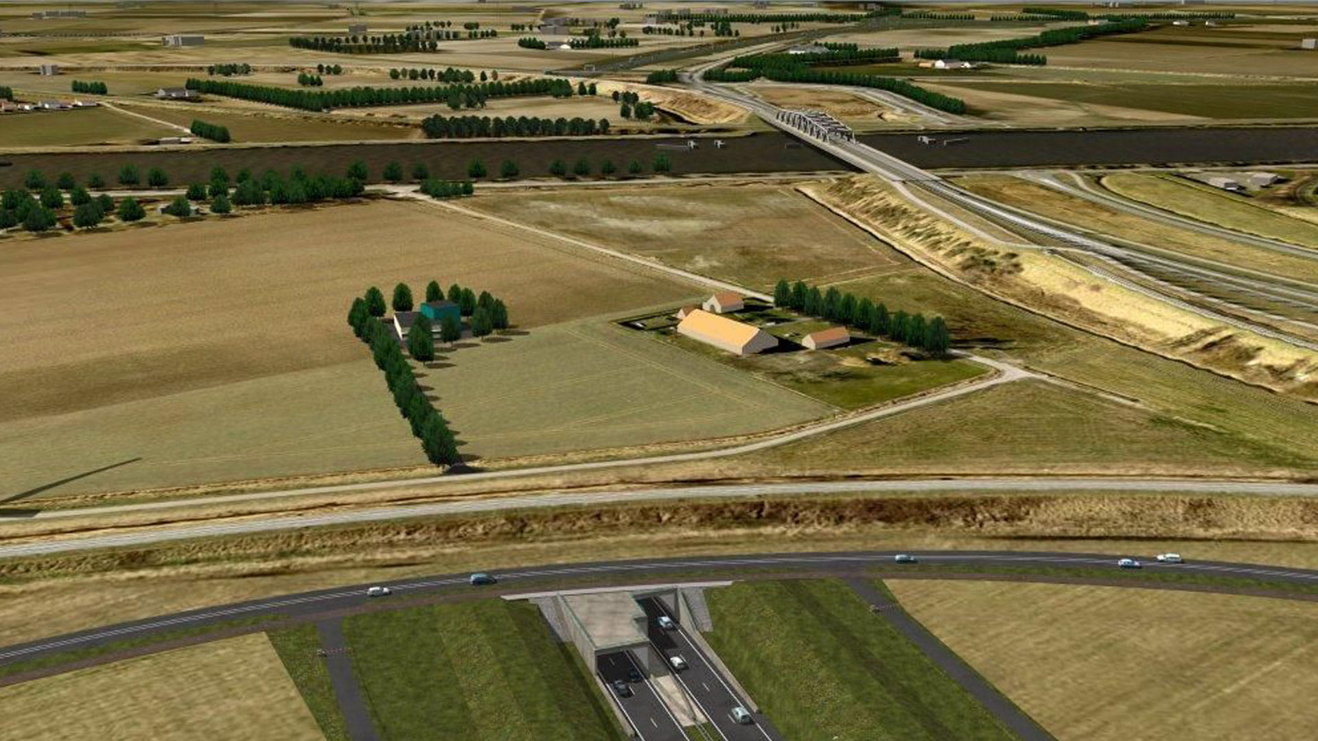 3d simulation of the Sluiskil tunnel