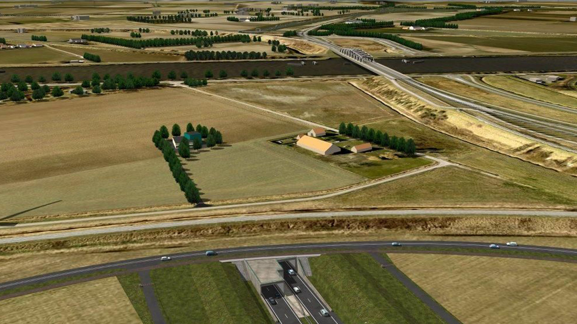 3d simulation of the Sluiskil tunnel