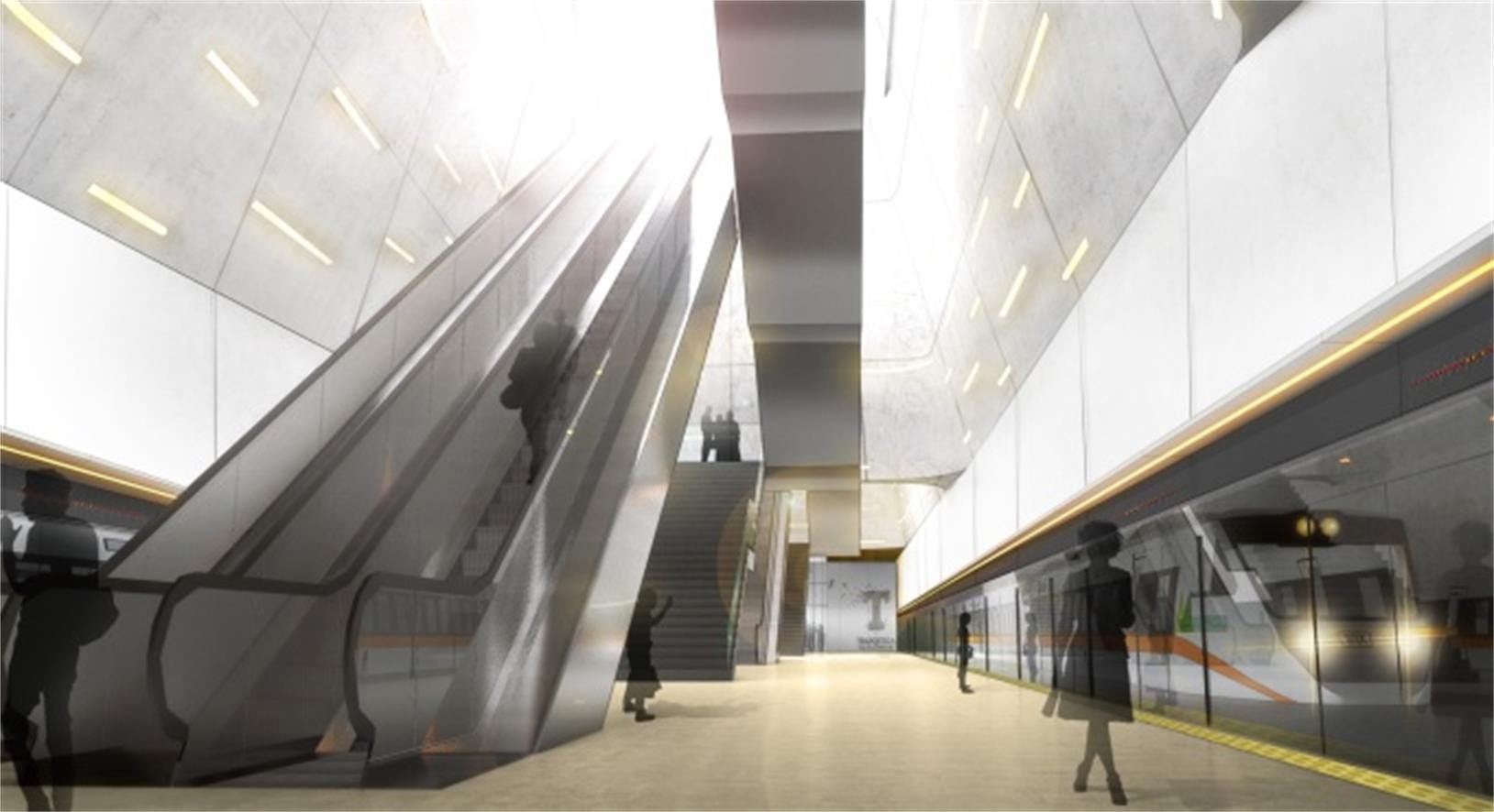 Staircases on a platform