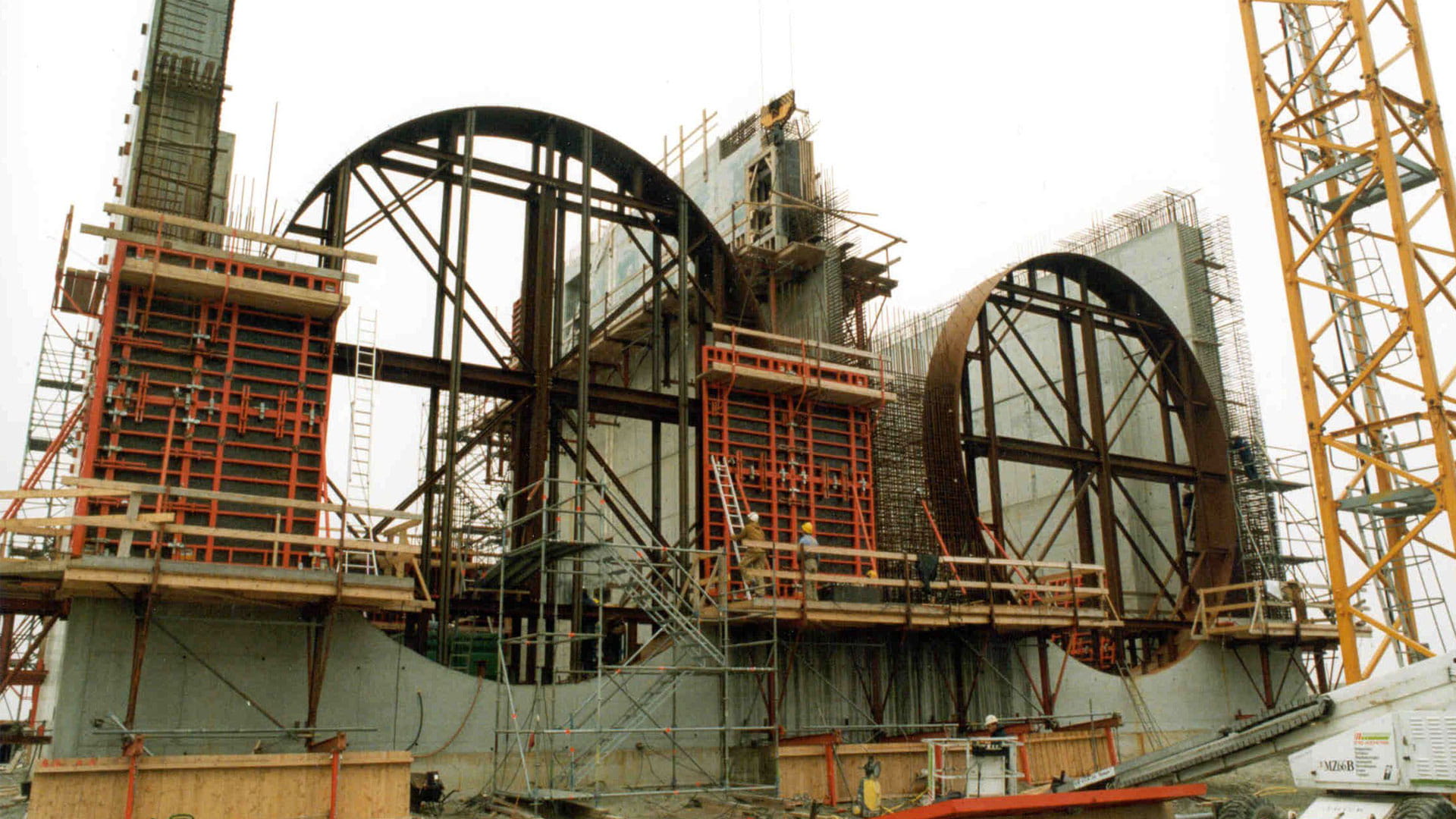 construction site of the Westerschelde tunnel